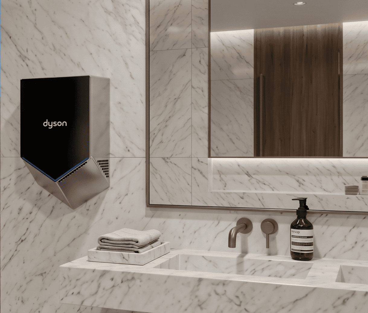 Dyson Airblade V (HU02) slim wall-mounted hand dryer
